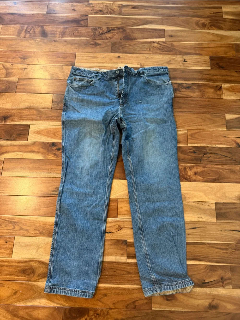 Duluth Men's Blue Denim Jeans - Classic Straight Leg 42x34